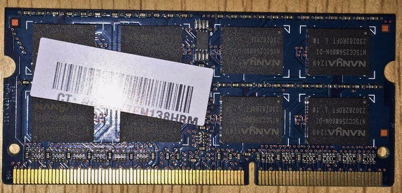 RAM 4GB DDR3 1600 MHz (NT4GC64B8HG0NS-DI)