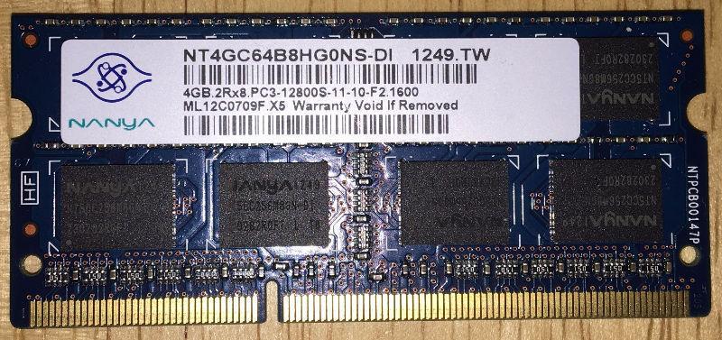 RAM 4GB DDR3 1600 MHz (NT4GC64B8HG0NS-DI)