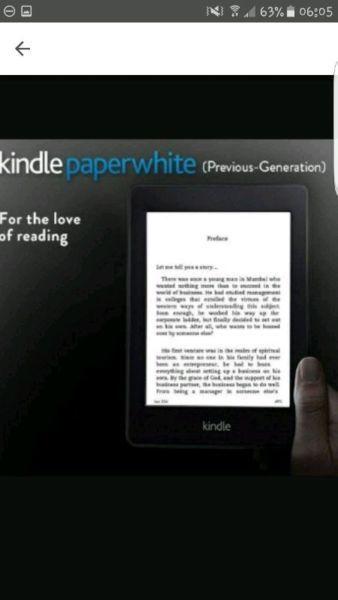 Wanted: Looking for kindle paperwhite