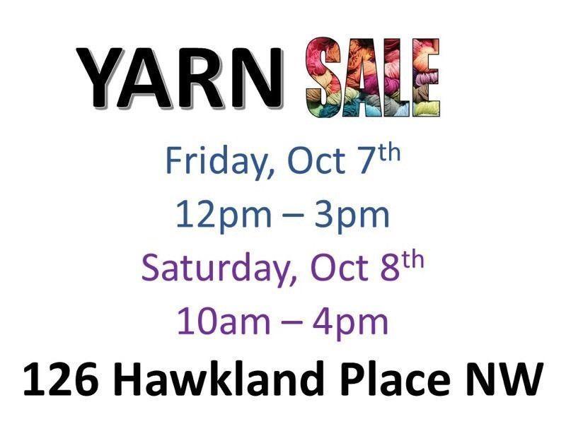Yarn Sale (garage/moving)