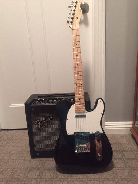 Fender Telecaster and Mustang Amp