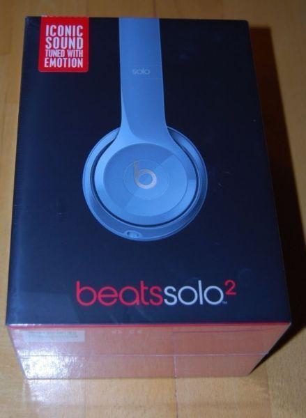 *sealed* Beats by Dre Solo 2 Wired (Blue) w/ reciept