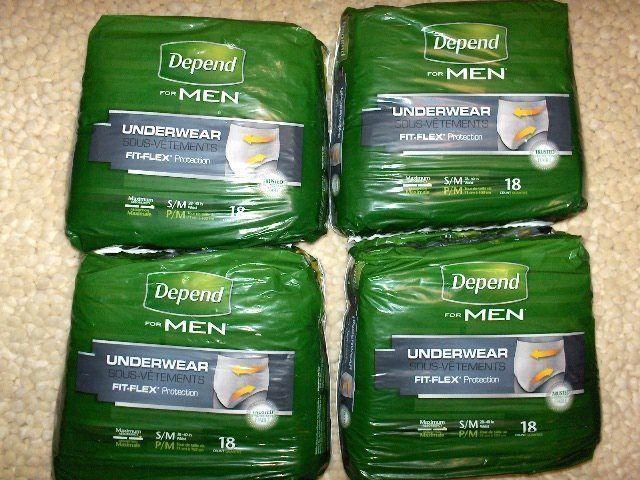DEPEND For Men Protective Underwear S-M - New in Packages