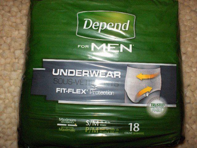 DEPEND For Men Protective Underwear S-M - New in Packages