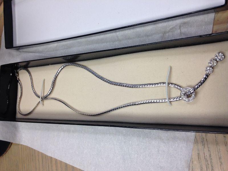 10kt diamond lariot necklace