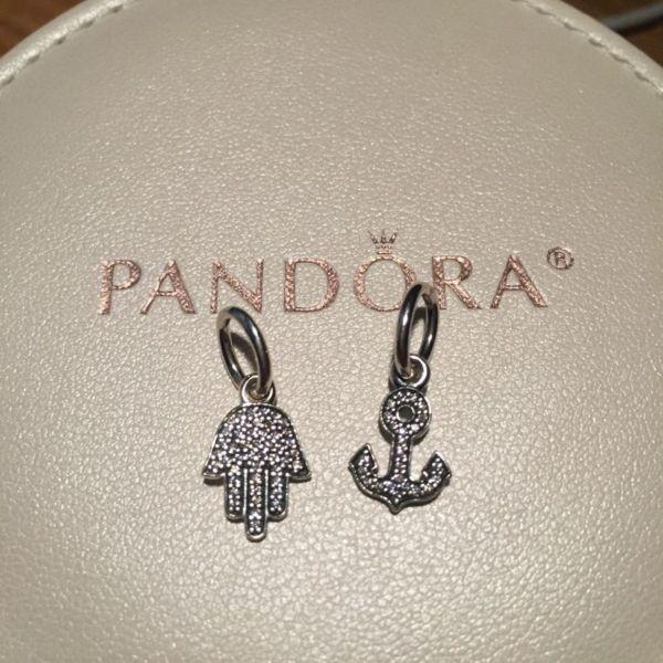 Pandora charms: Hamsa & Anchor