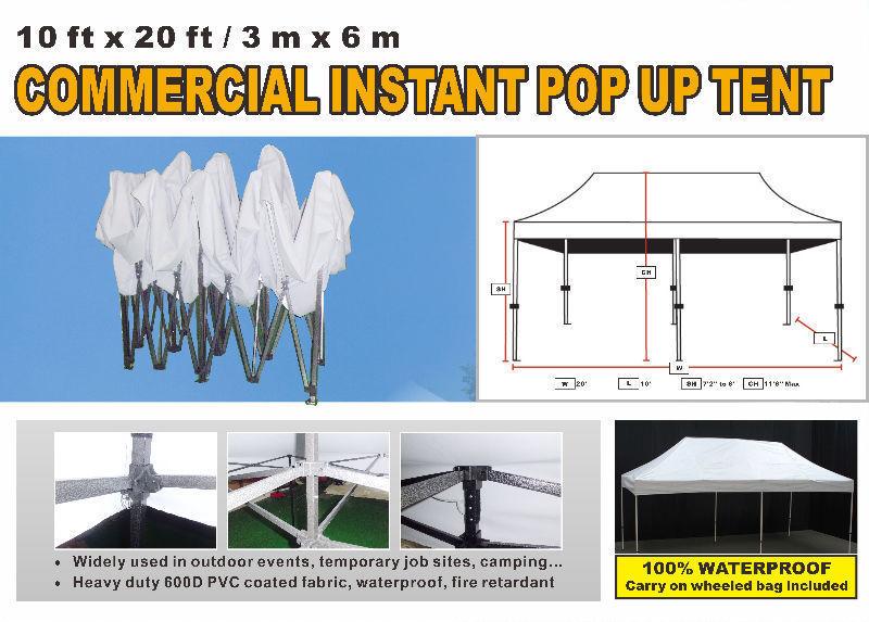 10' x 20' Instant Pop Up Canopy