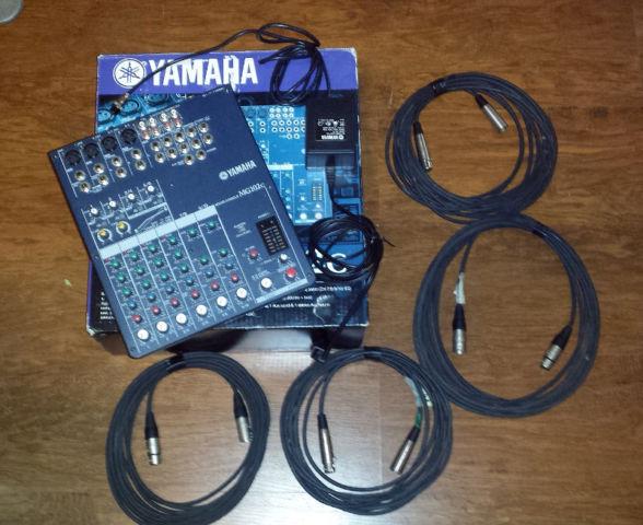 Yamaha MG102c and 4 XLR cables