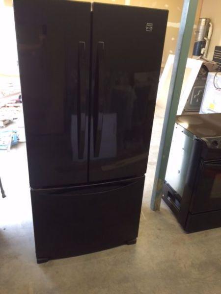 4 Black Piece Appliance Set - Fridge,Stove,Microwave,Dishwasher