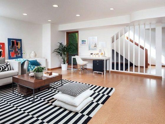 A better choice for a better basement, cork flooring