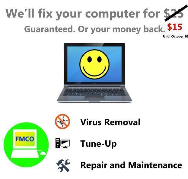 We'll Fix Your Computer for $15 Tech Support and Computer Repair