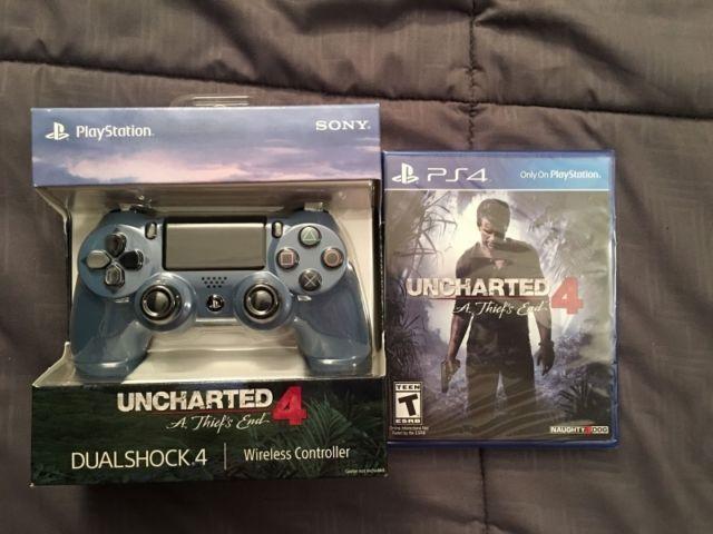 Sony Playstation 4 Uncharted 4 Bundle (Controller & Game)