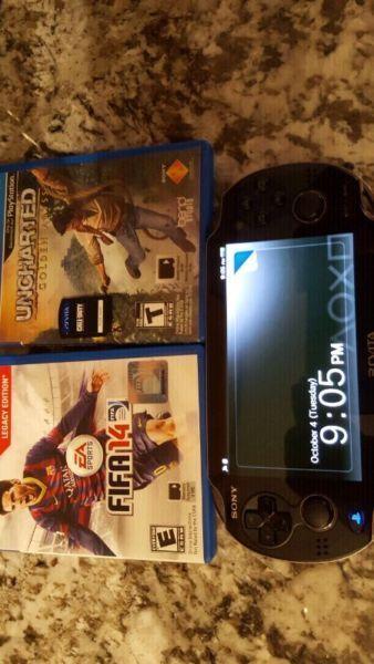 Playstation vita with 3 games