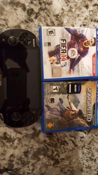 Playstation vita with 3 games