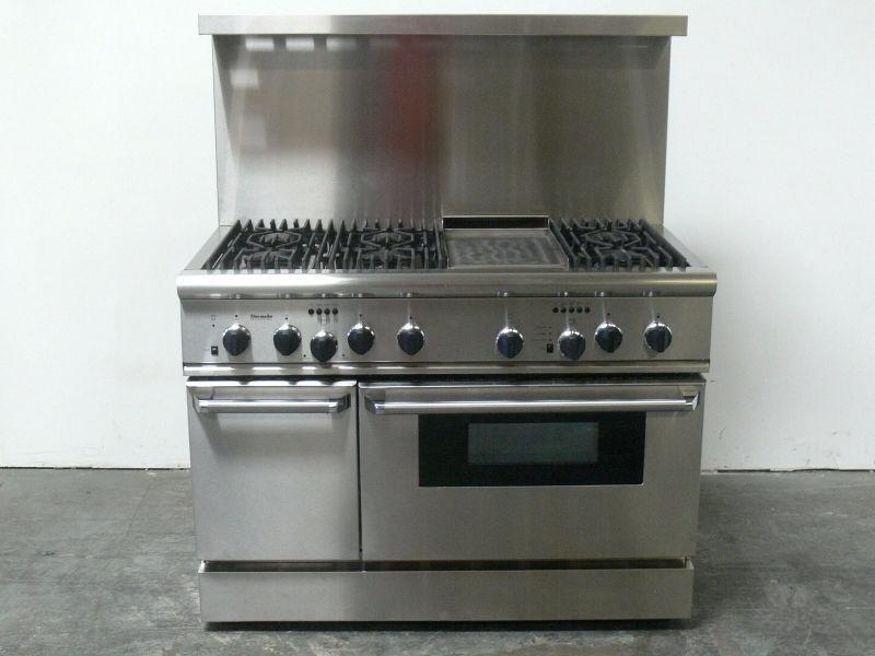 Thermador gas range, stainless steel, 48