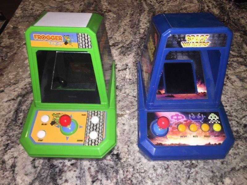 Frogger and Space Invaders Table Top Arcade Games