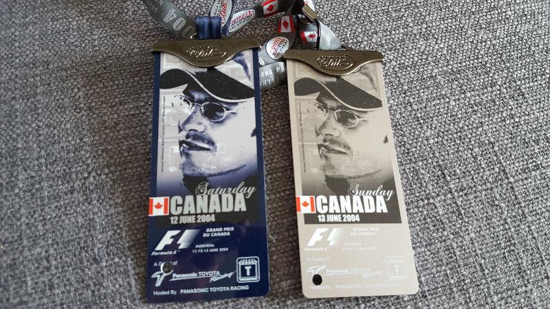 2004 F1 Grand Prix Montreal Canada Collector VIP Tickets