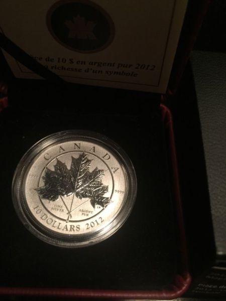 Silver, .999, Royal Canadian Mint, coin, Maple Leaf