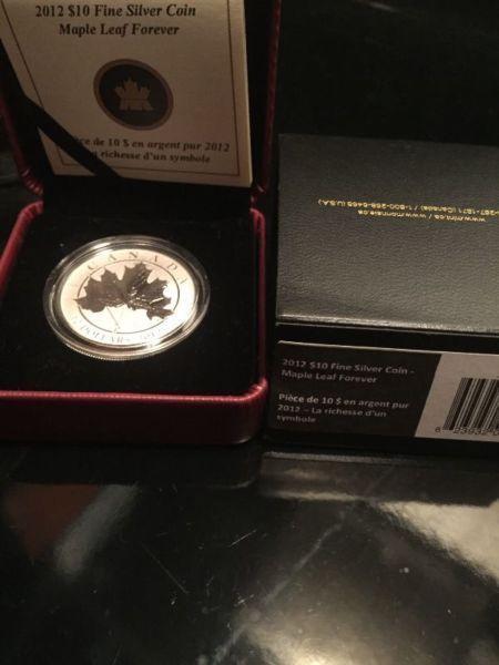 Silver, .999, Royal Canadian Mint, coin, Maple Leaf