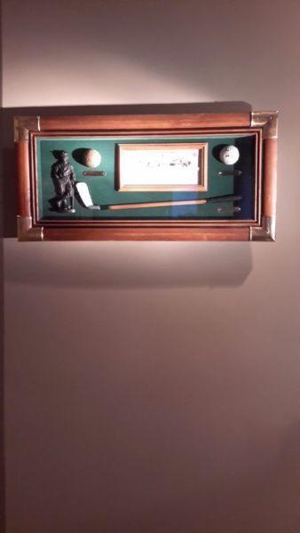 Antique golf shadow box Reduced!