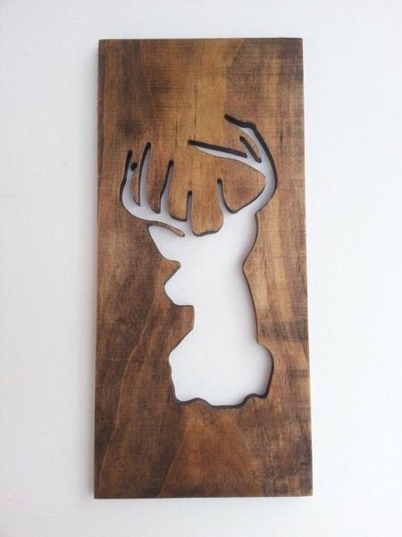 Wood deer art