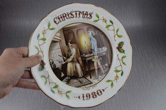 1980 Christmas Collectors Plate Marley's Ghost by Lawrence Woodh