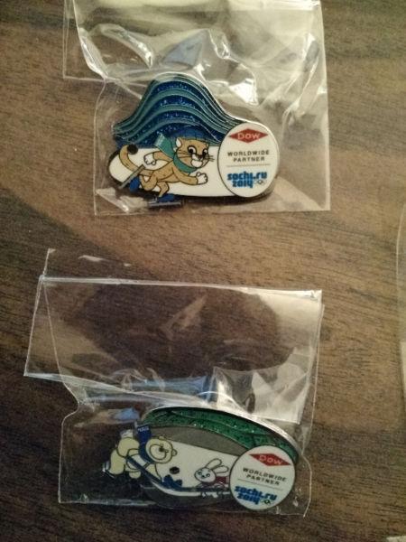 Sochi 2014 Olympic pins DOW set of 3 (NEW)