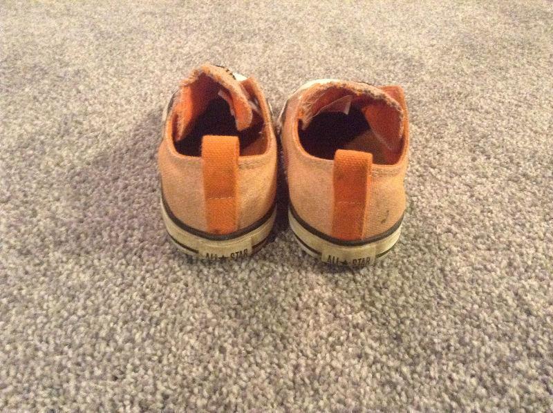 Orange Converse Size 8 Shoes