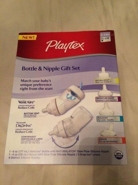 Playtex Bottle & Nipple Gift Set + extra nipples