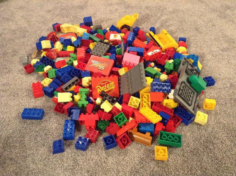 Box of Big Lego Pieces