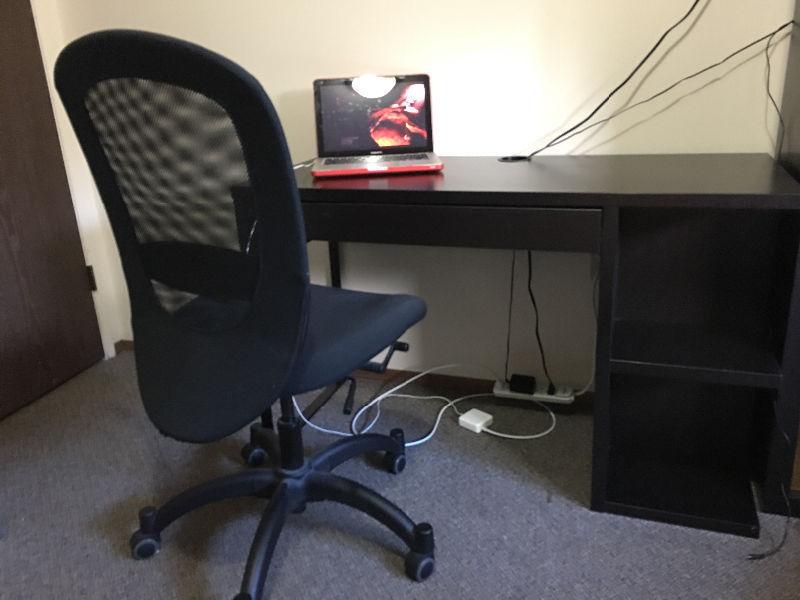 IKEA desk with computer chair