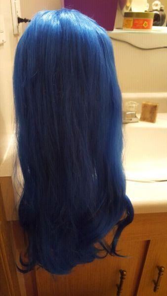 Brand new cerulean blue wig