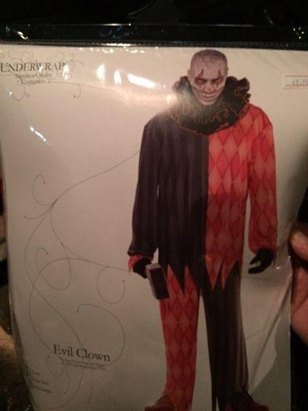 Evil clown costume