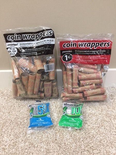 FREE - Assorted Unused Coin Rollers / Rolls / Wrappers