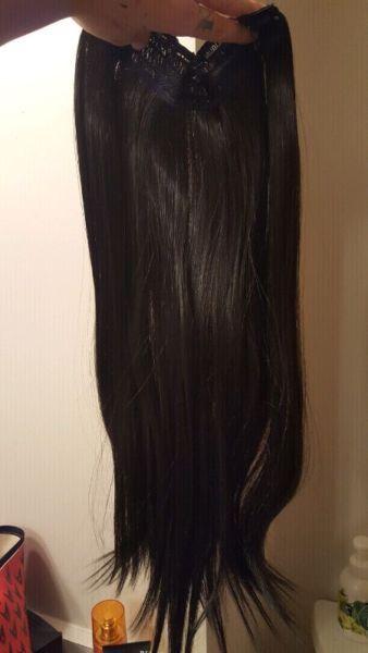 New long black clip in extension