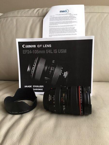 Canon EF 24-105mm F4L IS USM/w 6 Yr Warranty!