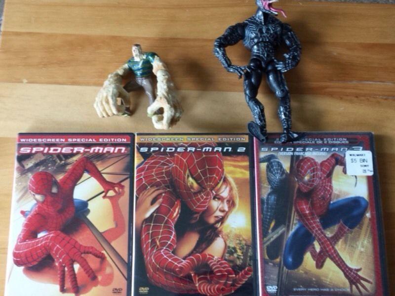 $15 For All 3 DVD's + 2 Spider-Man Toy's