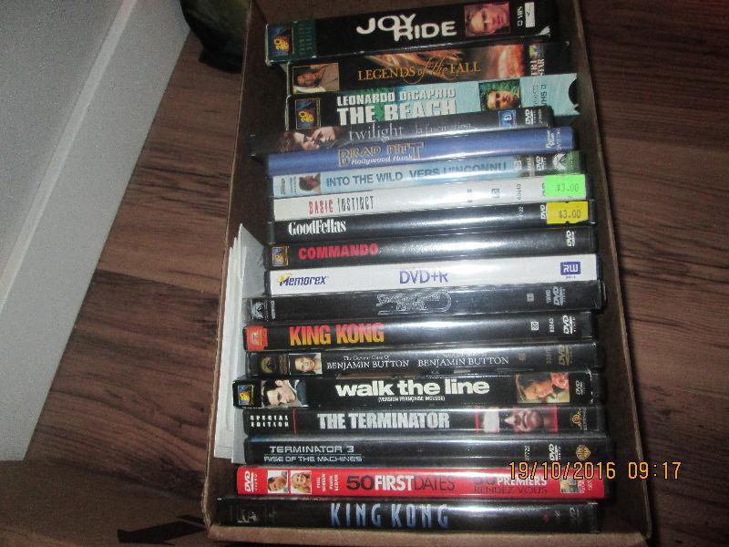 3 boxes of dvd's & vhs Tapes