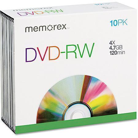 NEW - Memorex DVD-RW 10 pack