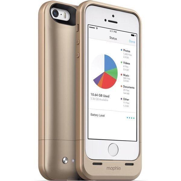 Gold mophie space pack for iPhone 5/5s