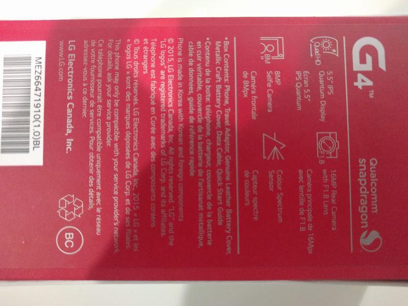 Brand New In Box LG G4 - Telus