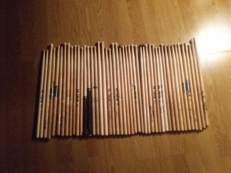 23 pairs of drumsticks