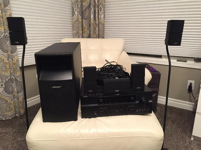 Bose Accoustimass 5 speaker HOME theatre and Yamaha AV Receiver