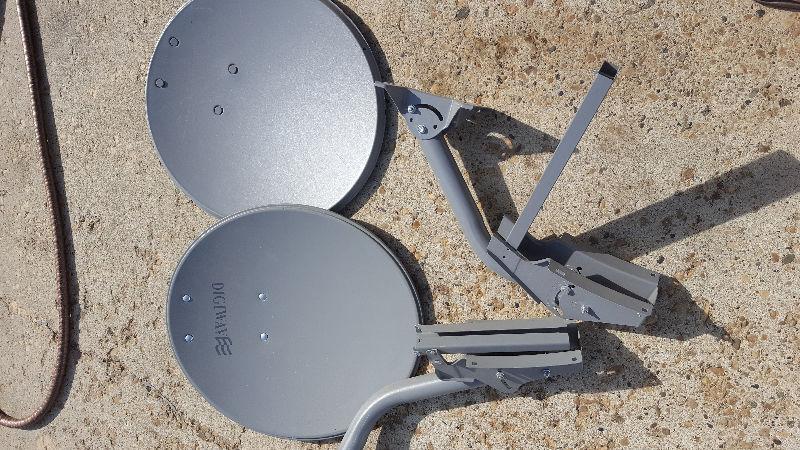 2 satellite dishes