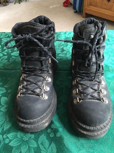 Steel toed work or hiking boots