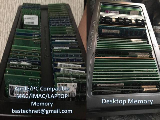 **Assorted DDR2/DDR3 Laptop/Desktop Memory Apple/PC Compatible*