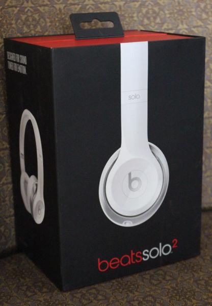 NEW White Beats by Dr. Dre Solo 2 On-Ear Headphones