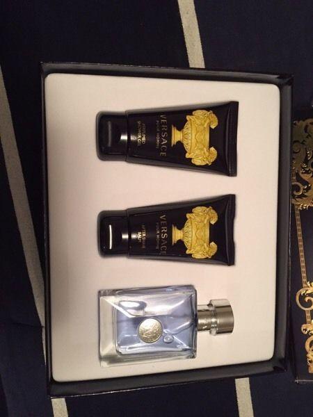 Versace cologne, shower gel and after shave