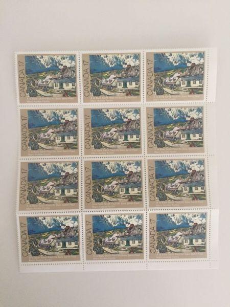 1981 MINT CANADA STAMPS SHEET OF 12 OF PAINTER FORTIN