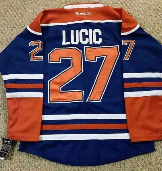 SALE New  Oilers Reebok Lucic 27 NHL Hockey Jersey. blue